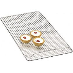 Kitchen Craft Chrome Plated Oblong Cake Cooling Tray, 46x25