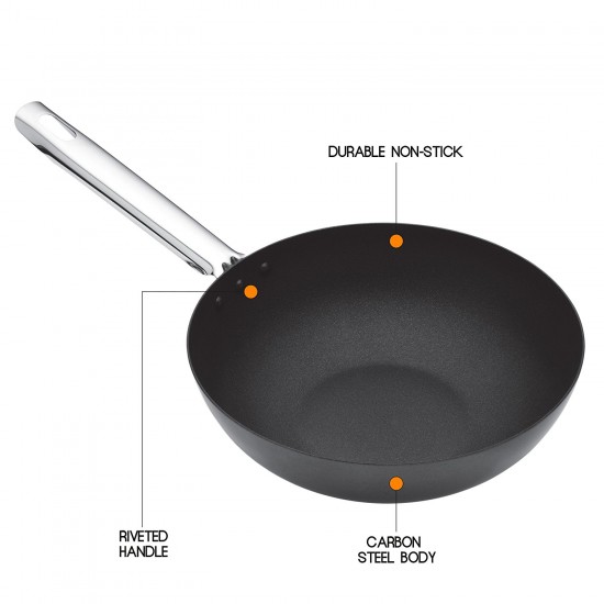 Shop quality Master Class Professional Non-Stick Carbon Steel Induction-Safe Wok, 24 cm (9.5") in Kenya from vituzote.com Shop in-store or get countrywide delivery!