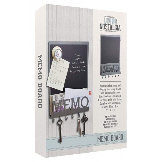 Shop quality Living Nostalgia Magnetic Memo Board/Chalkboard, Grey/Black, 43.5 x 30 cm/(17 in x 1 in x 3 in) in Kenya from vituzote.com Shop in-store or get countrywide delivery!