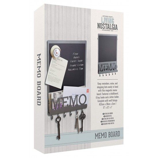 Living Nostalgia Magnetic Memo Board/Chalkboard, Grey/Black, 43.5 x 30 cm/(17 in x 1 in x 3 in), LNMEMO Shop quality Living Nostalgia Magnetic Memo Board/Chalkboard, Grey/Black, 43.5 x 30 cm/(17 in x 1 in x 3 in) in Kenya from vituzote.com Shop in-store or online and get countrywide delivery!