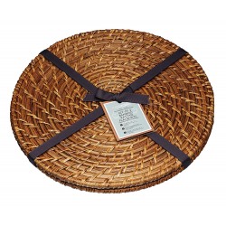 Artesà Bamboo Rattan Round Placemats, (11") (Set of 2)