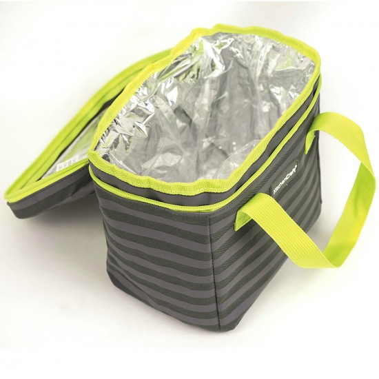 Shop quality Kitchen Craft Small Lunch Cool Bag, 4.9 Litres, Striped Grey/Lime in Kenya from vituzote.com Shop in-store or online and get countrywide delivery!