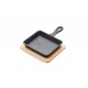 Shop quality Artesà Mini Cast Iron Frying Pan with Wooden Serving Board,  (5" x 4") - Rectangular in Kenya from vituzote.com Shop in-store or online and get countrywide delivery!