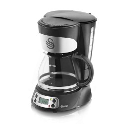 Swan 750ml Programmable Coffee Maker with Anti Drip Function, 700w, Black
