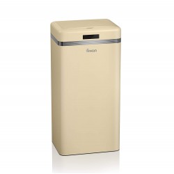 Swan Retro Square Automatic Sensor Bin with Infrared Technology, 45 Litre, Cream