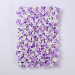 Hydrangea Flower Wall 60cm X 40cm Ivory/Lavender