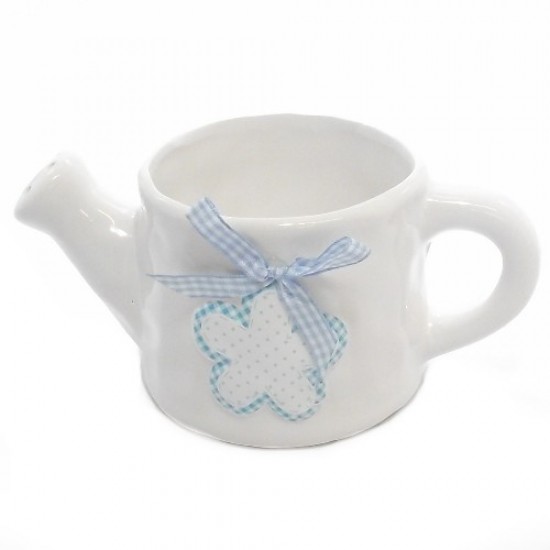 Shop quality Rainbow Ceramic Glazed Teapot with Gingham Flower and Ribbon Lime/Baby Blue, 20cm in Kenya from vituzote.com Shop in-store or online and get countrywide delivery!