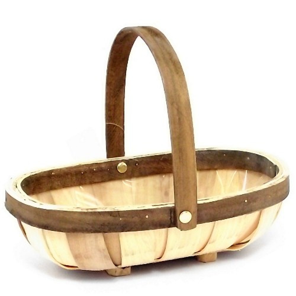 Florist Supplies Clearance Rainbow Oval Wooden Trug Basket