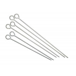 Kitchen Craft Barbecue Kebab Skewers (Set of 6 Assorted -15 cm (6"), 18 cm (7") and 20 cm (8") Metal Skewer Sticks)
