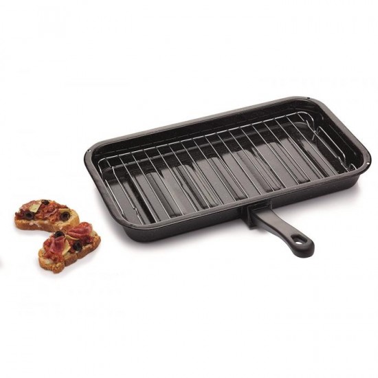 Shop quality Kitchen Craft Universal Enamel Grill Pan with Detachable Handle, 40 x 23 cm (15.5" x 9") - Black in Kenya from vituzote.com Shop in-store or online and get countrywide delivery!