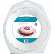 Kitchen Craft Non-Stick Round Paper Cake Tin Liners, 16 cm (Pack of 40)