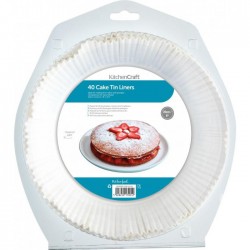 Kitchen Craft Non-Stick Round Paper Cake Tin Liners, 16 cm (Pack of 40)