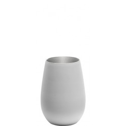 Stolzle Olympic Tumbler Glass, Matt-White + Silver, 465 ML (Made in Germany)