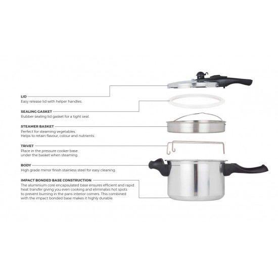 Shop quality Tower Pressure Cooker with Steamer Basket, 3 Litre, Stainless Steel in Kenya from vituzote.com Shop in-store or online and get countrywide delivery!