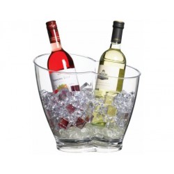 BarCraft Clear Acrylic Double Sided Drinks Pail / Cooler 