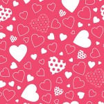Wrapping Gift Paper  Love Heart Pattern - 59.5cm W X 42cm L