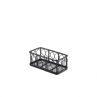 Neville Genware Rectangular Black Wire Basket 14 x 7 x 5.5cm