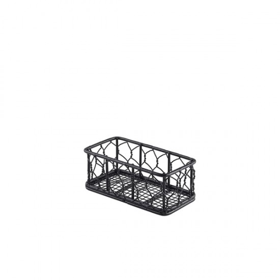 Neville Genware Rectangular Black Wire Basket 14 x 7 x 5.5cm