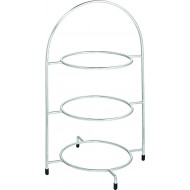 Utopia Chrome 3 Tier Plate Stand, 16.5" (42cm)
