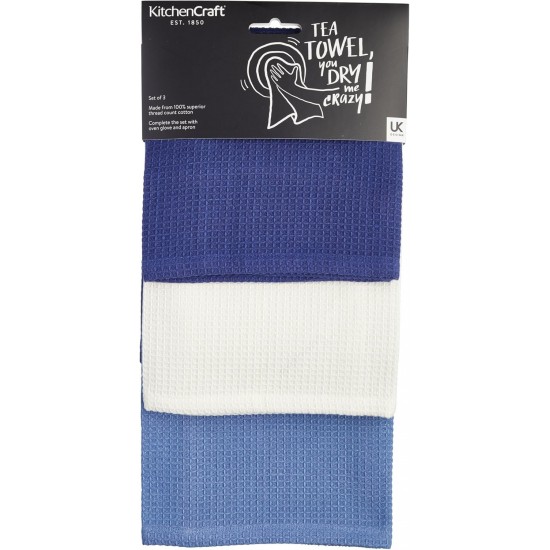 Kitchen Craft Cotton Waffle Tea Towels - Blues Shop quality Kitchen Craft Cotton Waffle Tea Towels - Blues in Kenya from vituzote.com Shop in-store or online and get countrywide delivery!