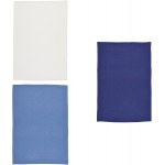 Kitchen Craft Cotton Waffle Tea Towels -  Blues