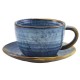 Neville Terra Porcelain Aqua Blue Coffee Cup, 280ml / 28.5cl/ 10oz