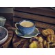 Neville Terra Porcelain Aqua Blue Coffee Cup, 280ml / 28.5cl/ 10oz