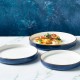 Neville Terra Porcelain Aqua Blue Two Tone Presentation Plate 18cm