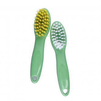 Farberware Fresh Vegetable Brush / Mushroom Cleaning Brush Set, 13.5 cm - Green (2 Pieces)