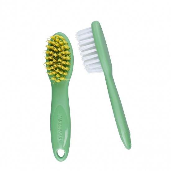 Farberware Fresh Vegetable Brush / Mushroom Cleaning Brush Set, 13.5 cm - Green (2 Pieces)