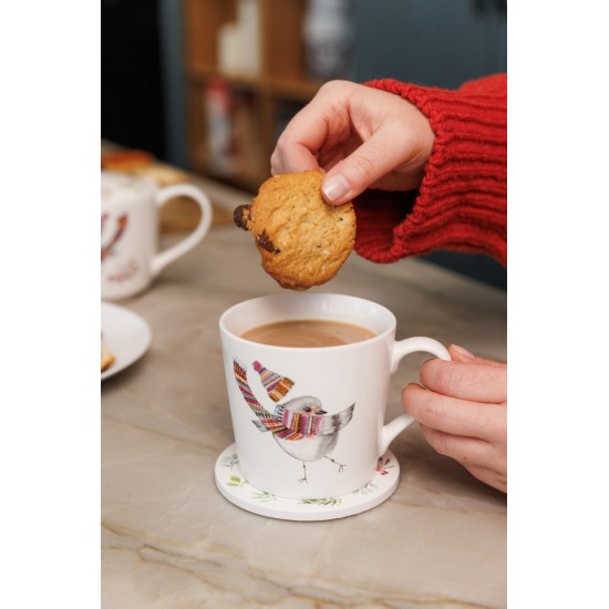 Mikasa TipperleyHill Robin Fine China Mug and Coaster Set, 380ml Mikasa TipperleyHill Robin Fine China Mug and Coaster Set, 380ml