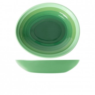 Neville Genware Shoots Green Atlantis Melamine Oval Bowl, 4Litre