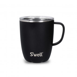 S'well Onyx triple-layered, vacuum-insulated Mug with Handle, 350ml