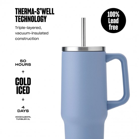 S well XL Reusable Drinks Tumbler With Straw, 1180ml, Hydrangea Blue - Triple Layered, 5314930EU Shop quality S well XL Reusable Drinks Tumbler With Straw, 1180ml, Hydrangea Blue - Triple Layered in Kenya from vituzote.com Shop in-store or online and get countrywide delivery!