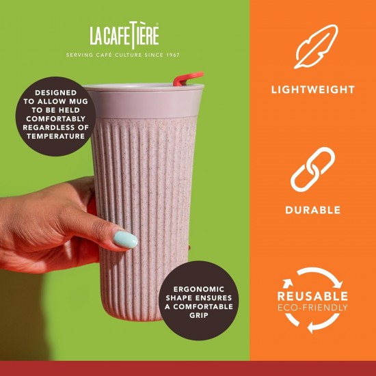 La Cafetière The Beanie Reusable Coffee Cup, Insulated Travel Cup with Comfortable Grip and Leak-Proof, 90 Recycled Coffee Husk, 455ml, LCTMUGLRG Shop quality La Cafetière The Beanie Reusable Coffee Cup, Insulated Travel Cup with Comfortable Grip and Leak-Proof, 90 Recycled Coffee Husk, 455ml in Kenya from vituzote.com Shop in-store or online and get countrywide delivery!