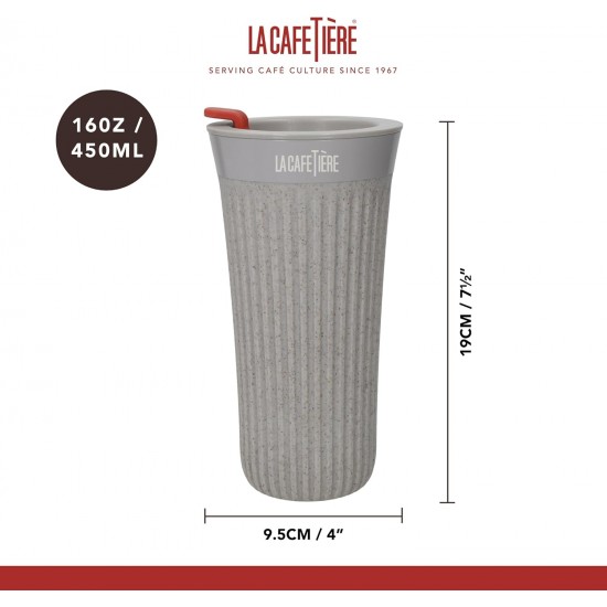 La Cafetière The Beanie Reusable Coffee Cup, Insulated Travel Cup with Comfortable Grip and Leak-Proof, 90 Recycled Coffee Husk, 455ml, LCTMUGLRG Shop quality La Cafetière The Beanie Reusable Coffee Cup, Insulated Travel Cup with Comfortable Grip and Leak-Proof, 90 Recycled Coffee Husk, 455ml in Kenya from vituzote.com Shop in-store or online and get countrywide delivery!
