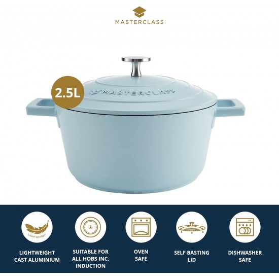 MasterClass Cast Aluminium Casserole Dish, 2.5L, Sky Blue, MCMCRD20SKY Shop quality MasterClass Cast Aluminium Casserole Dish, 2.5L, Sky Blue in Kenya from vituzote.com Shop in-store or online and get countrywide delivery!