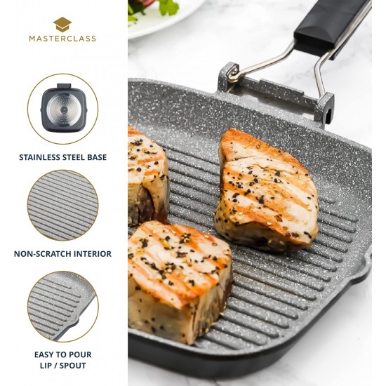 MasterClass Cast Aluminium Grill Pan With Folding Handle, 20 cm, MCMFHGP20 Shop quality MasterClass Cast Aluminium Grill Pan With Folding Handle, 20 cm in Kenya from vituzote.com Shop in-store or online and get countrywide delivery!