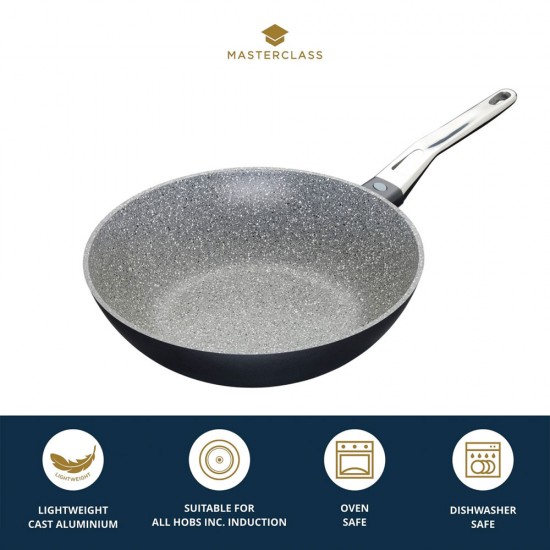 MasterClass Wok, Non-Stick Induction-Safe Cast Aluminium, 28 cm (11"), Grey, MCMWOK28 Shop quality MasterClass Wok, Non-Stick Induction-Safe Cast Aluminium, 28 cm (11"), Grey in Kenya from vituzote.com Shop in-store or online and get countrywide delivery!