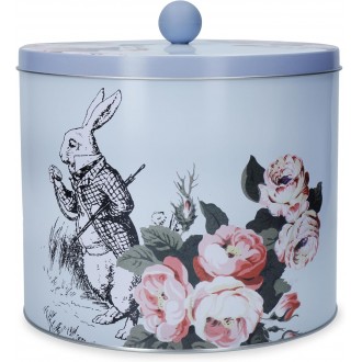 Mikasa and the V&A Biscuit Tin, Large Biscuit Tin with Lid, Perfect for Cookies and Biscuits, Alice in Wonderland Collection, 15cm