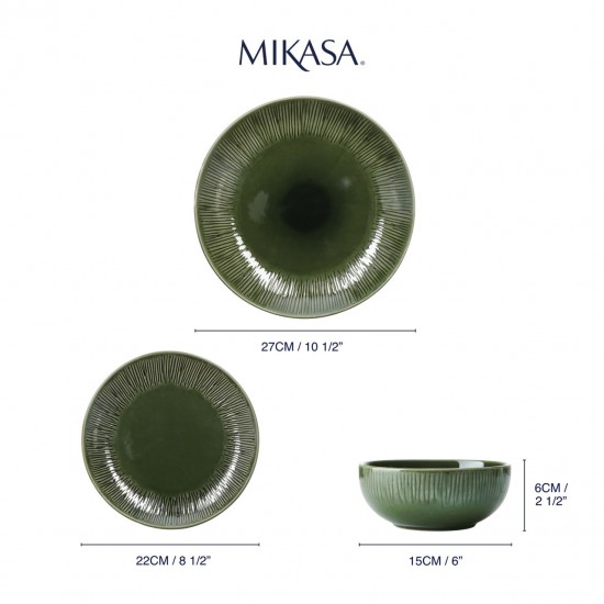 Mikasa Jardin 12-Piece Stoneware Dinner Set, Green Shop quality Mikasa Jardin 12-Piece Stoneware Dinner Set, Green in Kenya from vituzote.com Shop in-store or online and get countrywide delivery!