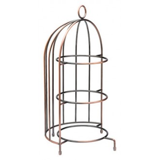 Utopia Birdcage Copper Finish Stainless Steel Cake Stand