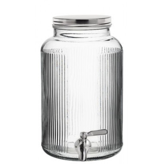 Utopia Ribbed Punch Barre with metal tap, 6 Liters Utopia Ribbed Punch Barre with metal tap, 6 Liters