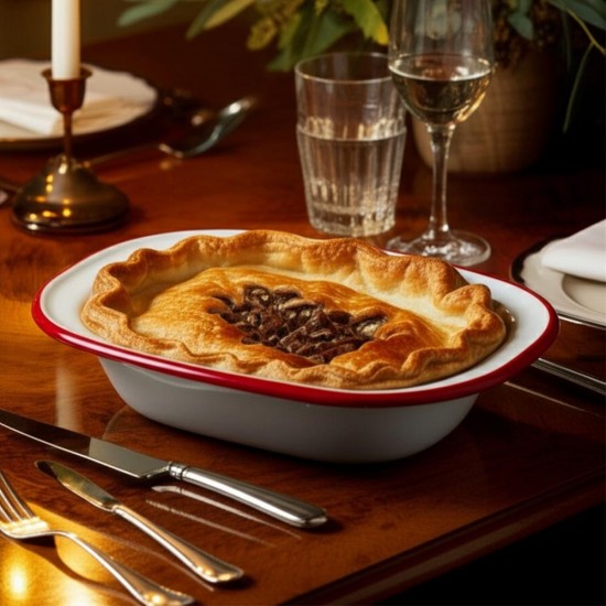 Shop quality Neville Genware Enamel Rect. Pie Dish White with Red Rim 20cm in Kenya from vituzote.com Shop in-store or online and get countrywide delivery!