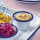 Neville Genware Enamel Ramekin White with Blue Rim 8cm Dia 90ml/ 3.2oz Neville Genware Enamel Ramekin White with Blue Rim 8cm Dia 90ml/ 3.2oz
