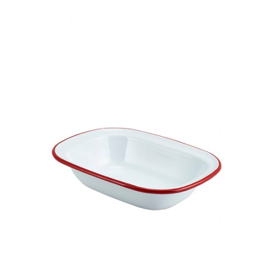 Shop quality Neville Genware Enamel Rect. Pie Dish White with Red Rim 20cm in Kenya from vituzote.com Shop in-store or online and get countrywide delivery!