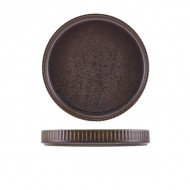 Neville Genware Terra Porcelain Black Fluted Presentation Plate, 20.5cm
