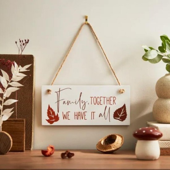 Home Accessories Dunelm Family Hanging Plaque, 9 cm