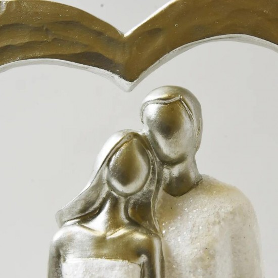 Shop quality Dunelm Couple Sitting in Heart Sculpture, Silver, 25cm in Kenya from vituzote.com Shop in-store or online and get countrywide delivery!