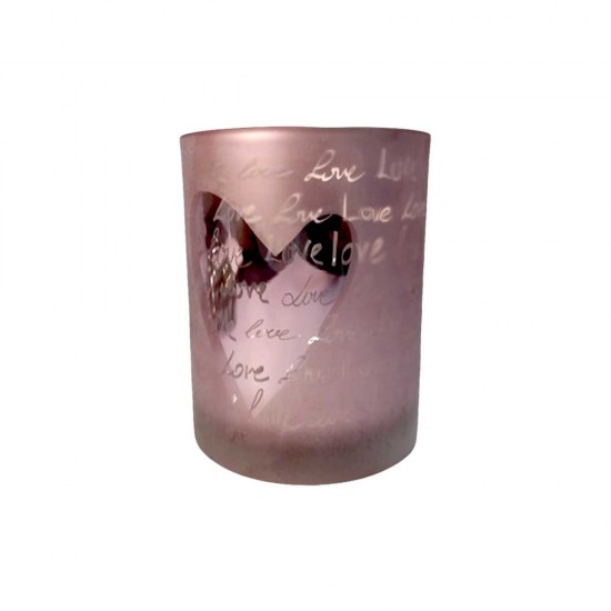 Shop quality Candlelight Glass Tea light Holder, Lilac with Hearts and Love Scripts, 12.5 cm in Kenya from vituzote.com Shop in-store or online and get countrywide delivery!